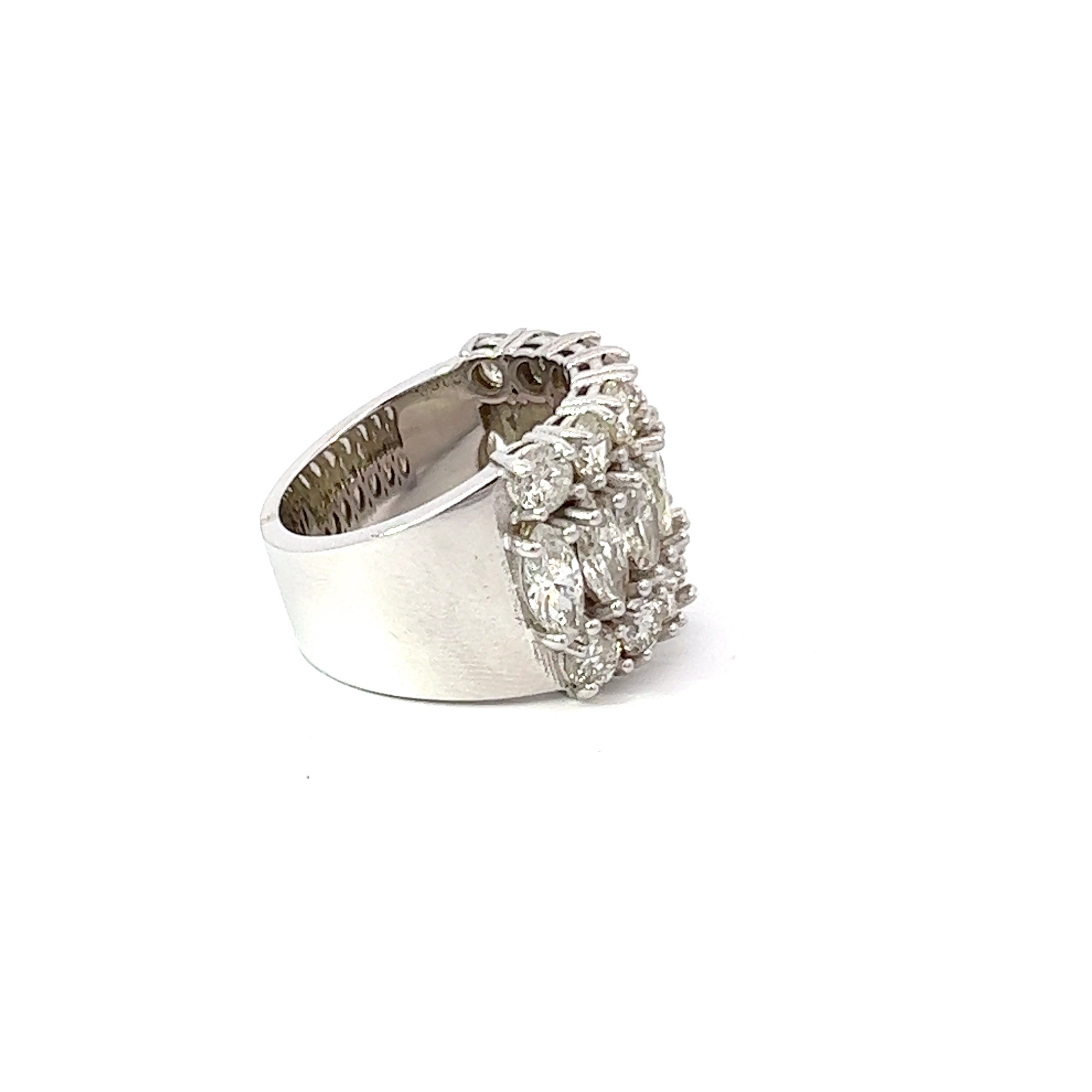 14K White Gold Round & Marquise Diamond Wedding Band (3.10 ct) 14K White Gold Round & Marquise Diamond Wedding Band (3.10 ct)