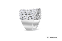 14K White Gold Round & Oval Diamond Multi-Layer Wedding Band (3.15 ct) 14K White Gold Round & Oval Diamond Multi-Layer Wedding Band (3.15 ct)