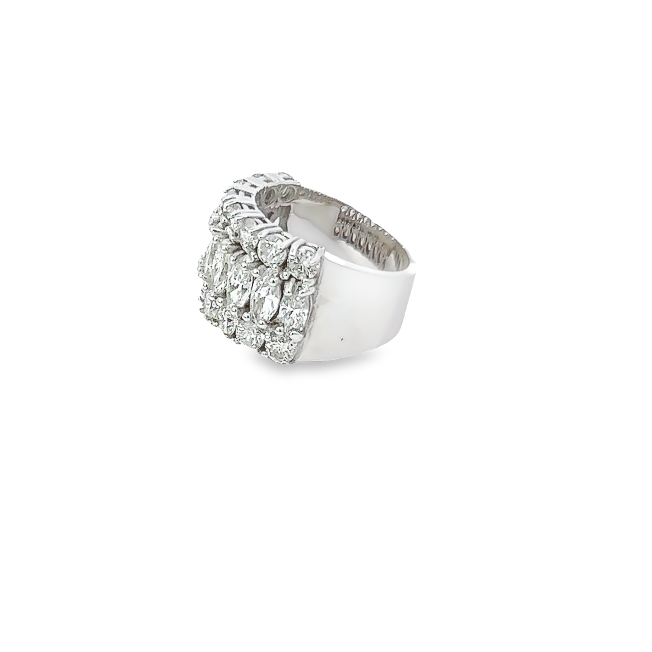 14K White Gold Round & Oval Diamond Wedding Band (3.20 ct) 14K White Gold Round & Oval Diamond Wedding Band (3.20 ct)
