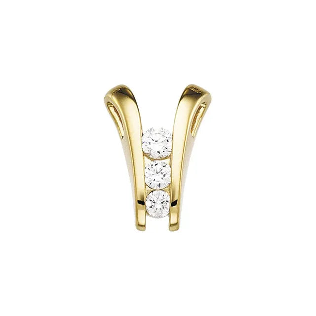 14K Yellow Gold V-Design Diamond Dainty Pendant (0.25 ctw) 14K Yellow Gold V-Design Diamond Dainty Pendant (0.25 ctw)