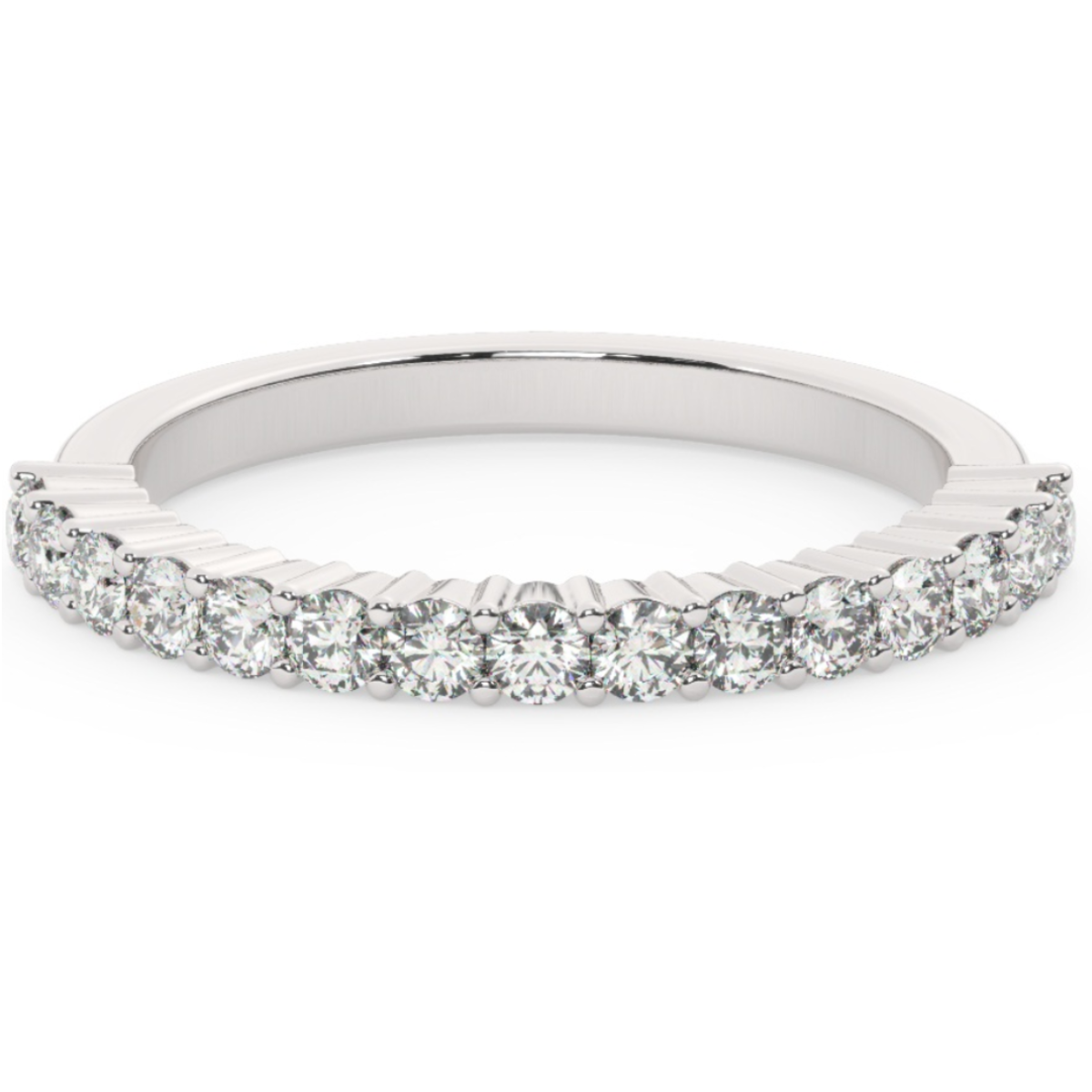 14k  White Gold Round Diamond Wedding Ring (0.68 ct)_ 14k  White Gold Round Diamond Wedding Ring (0.68 ct)_