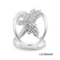 18K White Gold Double Loop Diamond Pavé Ring (2.50 ct) 18K White Gold Double Loop Diamond Pavé Ring (2.50 ct)