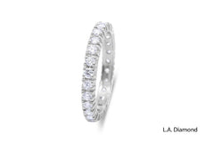 18K White Gold Round Brilliant Diamond French Pave Eternity Band (1.40 ct) 18K White Gold Round Brilliant Diamond French Pave Eternity Band (1.40 ct)