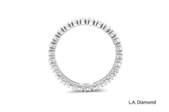 18K White Gold Round Brilliant Diamond French Pave Eternity Band (1.40 ct) 18K White Gold Round Brilliant Diamond French Pave Eternity Band (1.40 ct)