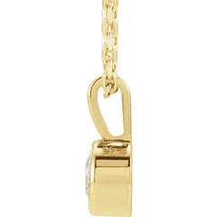 1 Carat Round Bezel Diamond Pendant in Gold 1 Carat Round Bezel Diamond Pendant in Gold