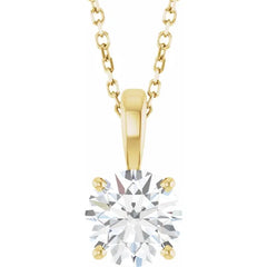 1 Carat Round Floating Diamond Pendant in 14K Gold 1 Carat Round Floating Diamond Pendant in 14K Gold