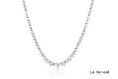 18k White Gold Brilliant Diamond Tennis Necklace