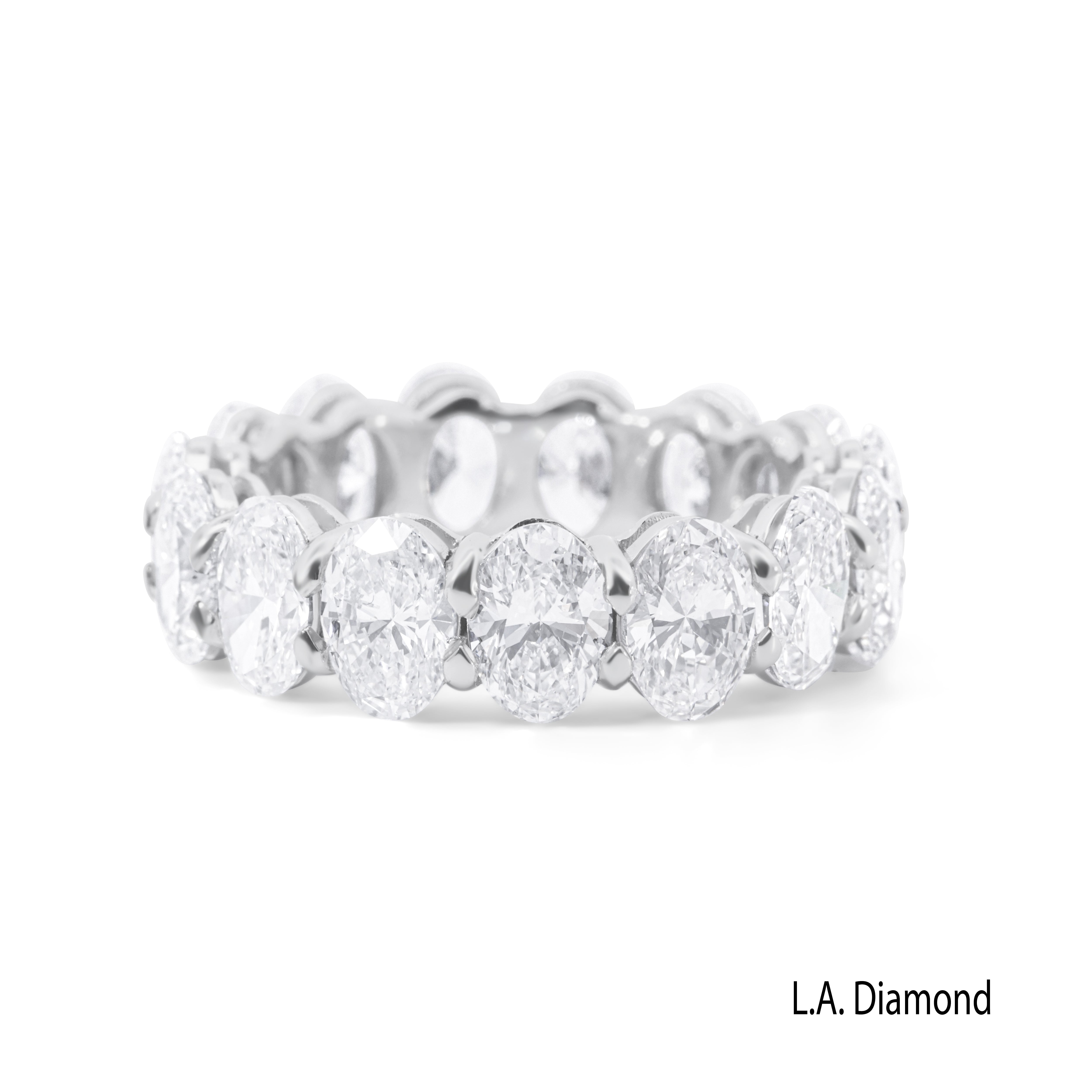 Platinum Oval Cut Diamond Eternity Band (7.65 ct) Platinum Oval Cut Diamond Eternity Band (7.65 ct)