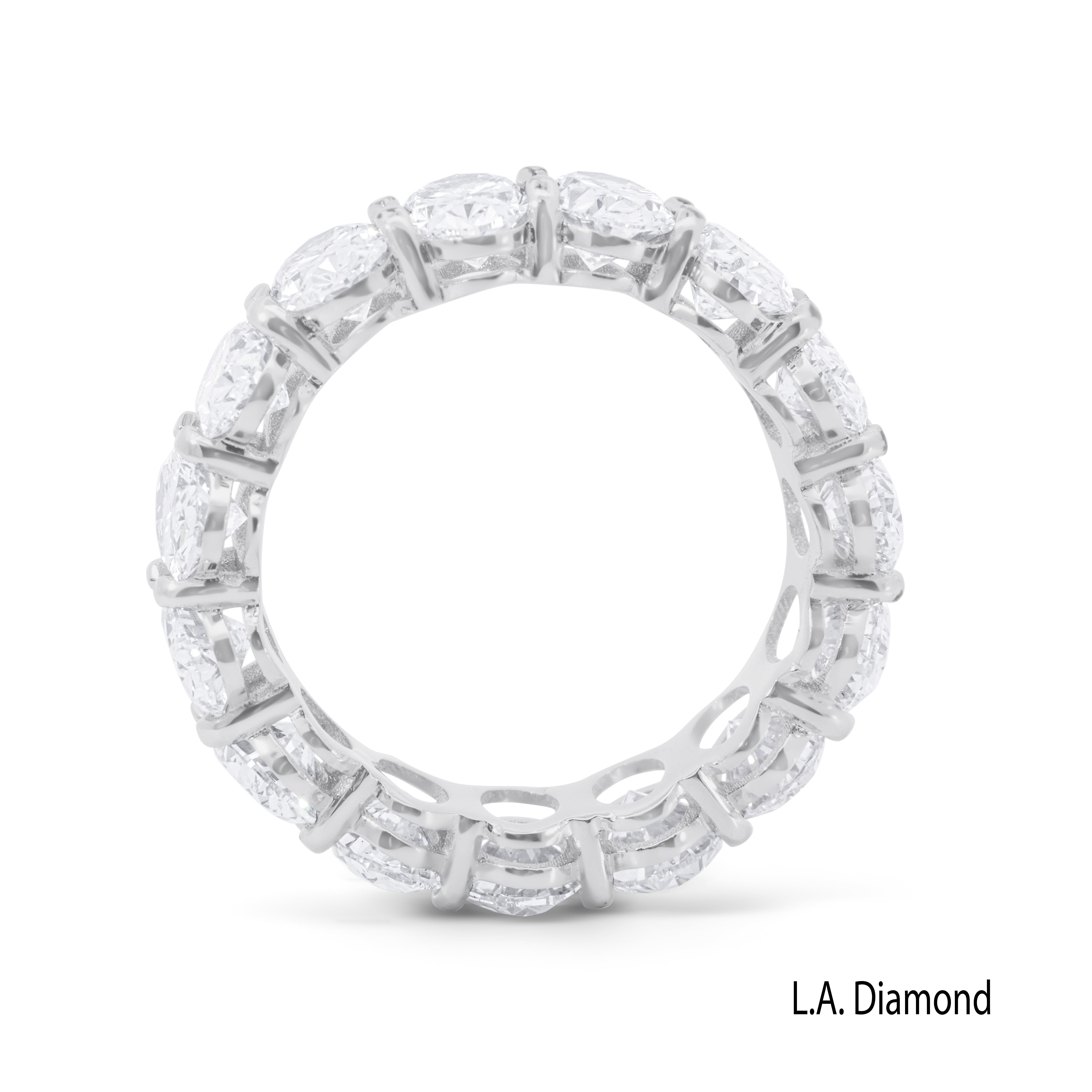 Platinum Oval Cut Diamond Eternity Band (7.65 ct) Platinum Oval Cut Diamond Eternity Band (7.65 ct)