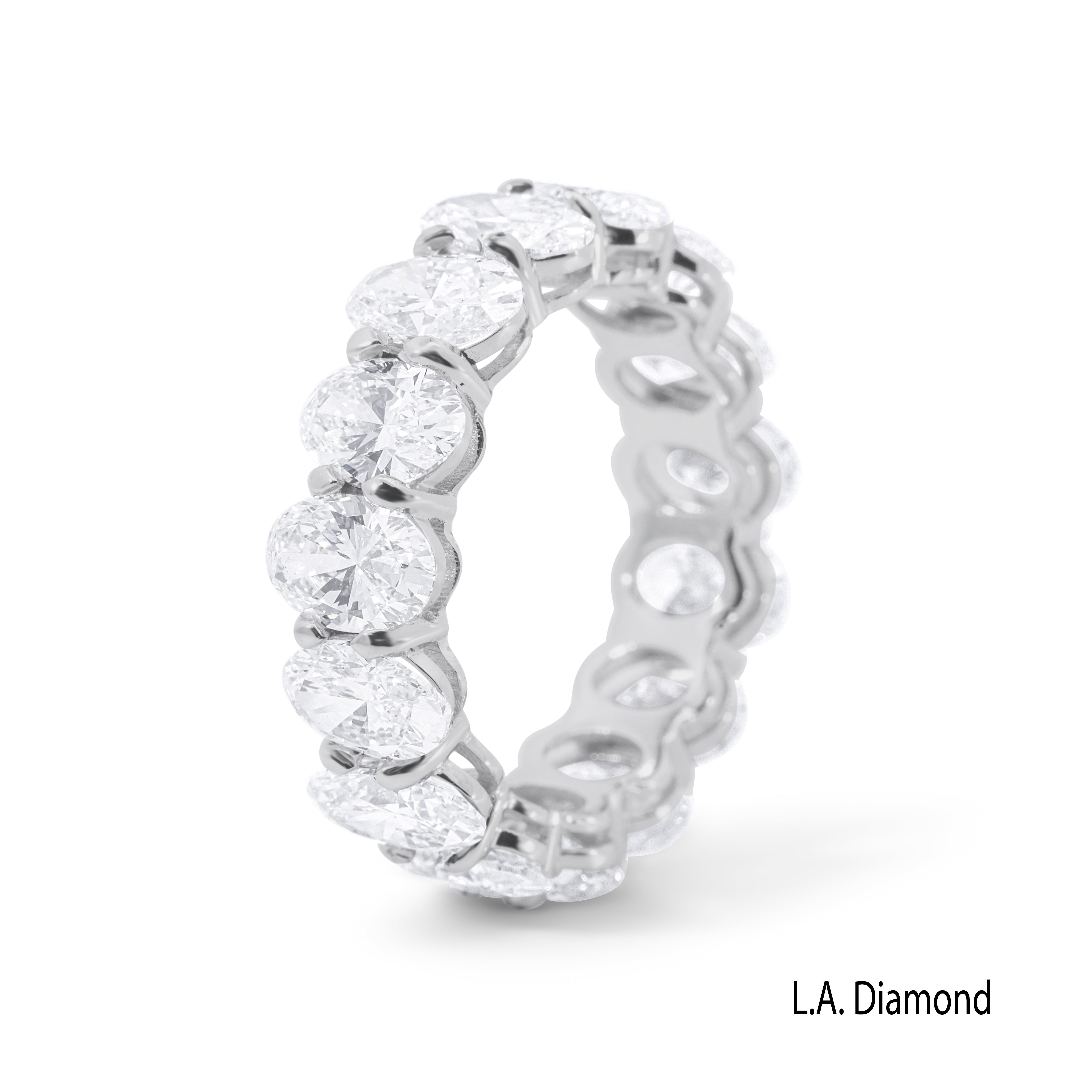 Platinum Oval Cut Diamond Eternity Band (7.65 ct) Platinum Oval Cut Diamond Eternity Band (7.65 ct)