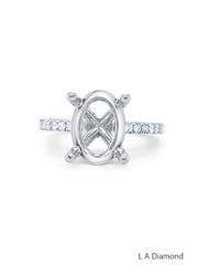 14k White Gold Diamond Round Cut Engagement Ring .45c - LA DIAMOND 14k White Gold Diamond Round Cut Engagement Ring .45c - LA DIAMOND