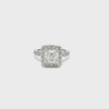 14K White Gold Diamond with Halo Princess Cut Engagement Ring (1.00 ct) 14K White Gold Diamond with Halo Princess Cut Engagement Ring (1.00 ct)