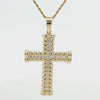 14K Gold Twisted Rope Diamond Cross Pendant 14K Gold Twisted Rope Diamond Cross Pendant