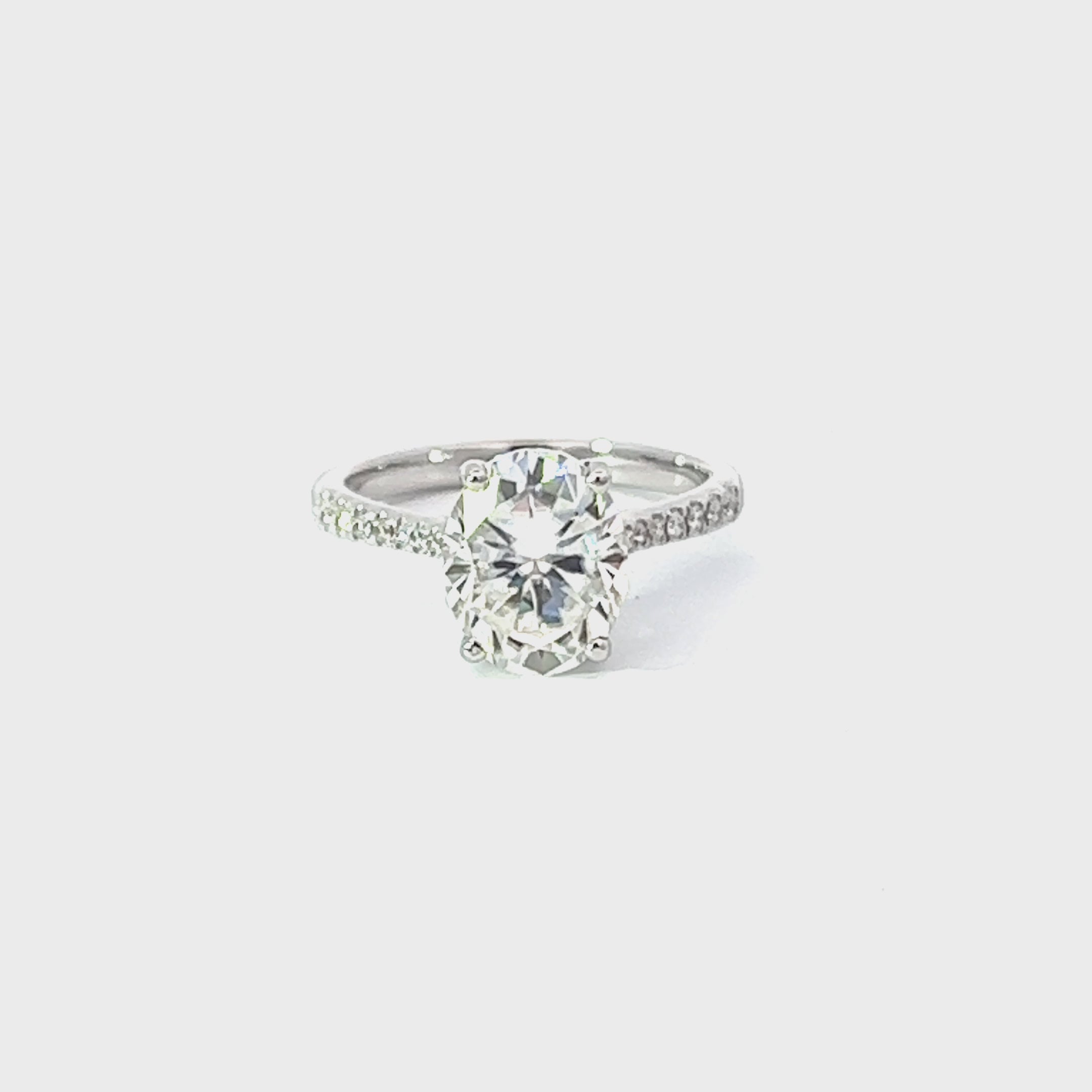 14K White Gold Round Cut Diamond Semi-Mount Engagement Ring (0.45 ct) 14K White Gold Round Cut Diamond Semi-Mount Engagement Ring (0.45 ct)