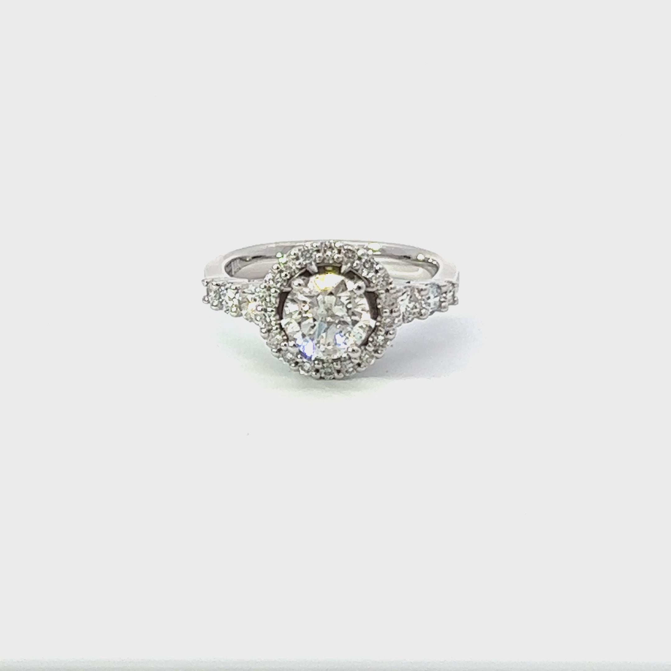 14K White Gold Round Diamond Engagement Ring 14K White Gold Round Diamond Engagement Ring