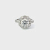 14K White Gold Round Diamond Cut Engagement Ring (6.30 g) 14K White Gold Round Diamond Cut Engagement Ring (6.30 g)