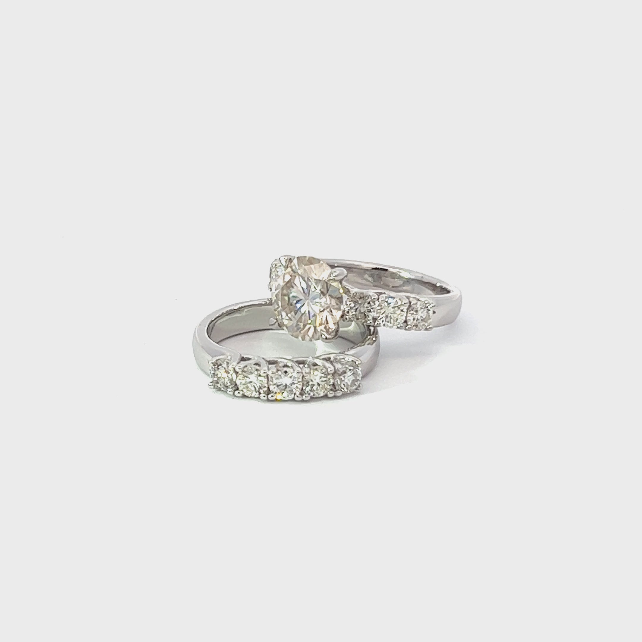 14K White Gold Round Diamond Engagement Ring Set 14K White Gold Round Diamond Engagement Ring Set