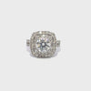 14K White Gold Diamond Round Cut Halo Engagement Ring (1.00 ct) 14K White Gold Diamond Round Cut Halo Engagement Ring (1.00 ct)