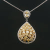 Fancy Yellow Diamond Tear Drop Pendant Set in 14k White Gold Fancy Yellow Diamond Tear Drop Pendant Set in 14k White Gold