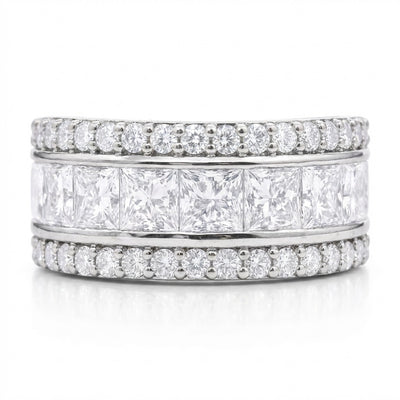 14K White Gold Lab Diamond Band Ring (1.62 ct)