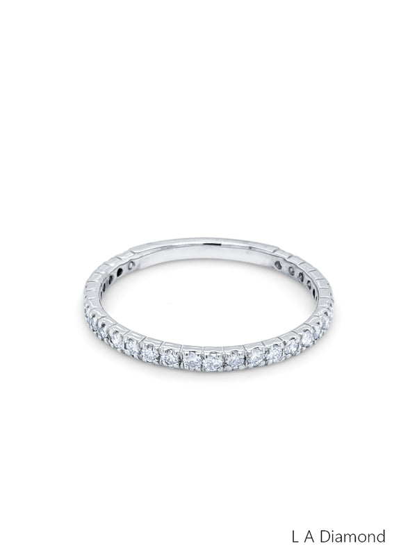 14K White Gold Round Diamond Accent Ring (0.55 ct) - rd485