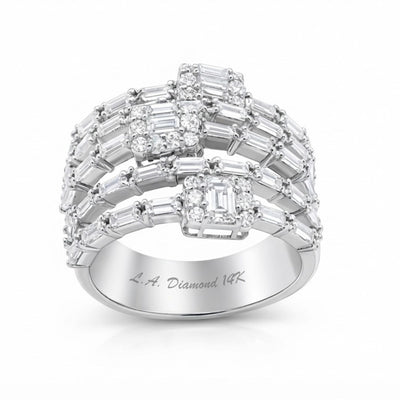 14K White Gold Diamond Ring (1.90 ct)