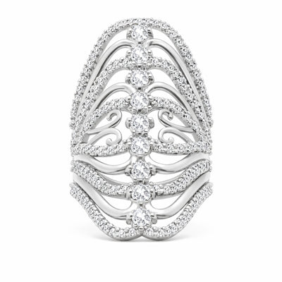 14K White Gold Diamond Ring (2.20 ct)