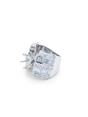 14K White Gold Round & Baguette Cut Semi-Mount Diamond Engagement Ring (2.96 ct) 14K White Gold Round & Baguette Cut Semi-Mount Diamond Engagement Ring (2.96 ct)