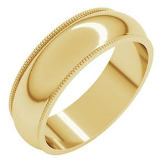 14K Solid Gold Milgrain Wedding Band (3–7 mm) 14K Solid Gold Milgrain Wedding Band (3–7 mm)