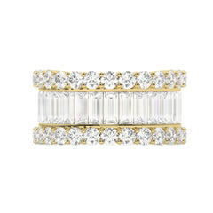 14K White Gold Diamond Baguette Anniversary Wedding Ring (5.15 ct)_ 14K White Gold Diamond Baguette Anniversary Wedding Ring (5.15 ct)_