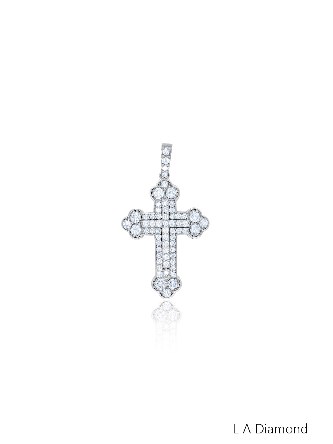 14K White Gold Diamond Classic Cross Necklace Pendant (0.81 ct) 14K White Gold Diamond Classic Cross Necklace Pendant (0.81 ct)