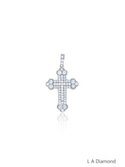 14K White Gold Diamond Classic Cross Necklace Pendant (0.81 ct) 14K White Gold Diamond Classic Cross Necklace Pendant (0.81 ct)