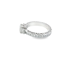 14K White Gold Diamond Emerald Cut Infinity Engagement Ring – 0.96ct 14K White Gold Diamond Emerald Cut Infinity Engagement Ring – 0.96ct