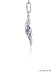 14K White Gold Diamond Oval-Cut Floral Pendant (2.60 ct) 14K White Gold Diamond Oval-Cut Floral Pendant (2.60 ct)