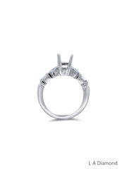 14K White Gold Diamond Princess Cut Engagement Ring (0.72 ct) 14K White Gold Diamond Princess Cut Engagement Ring (0.72 ct)
