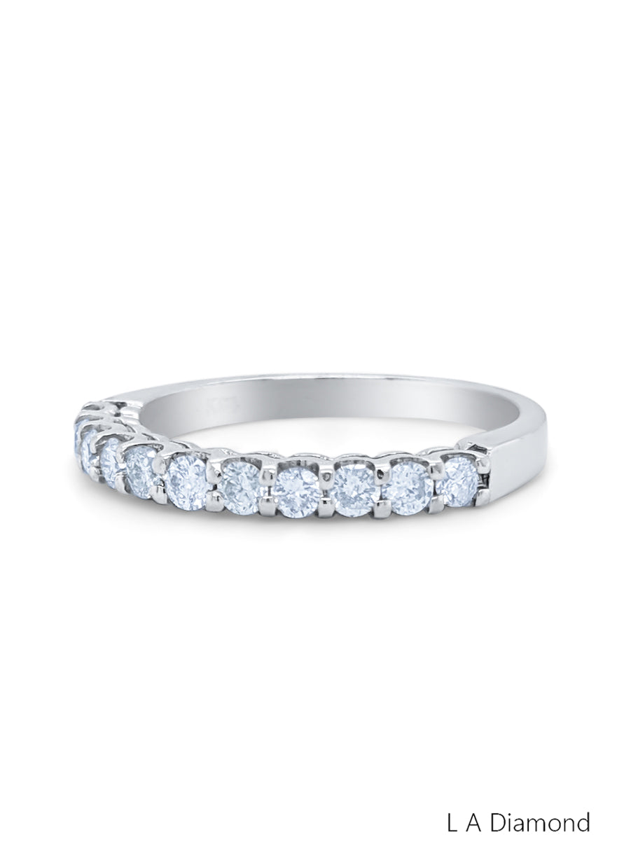 14K White Gold Diamond Round Cut Wedding Ring (0.75 ct)_ 14K White Gold Diamond Round Cut Wedding Ring (0.75 ct)_