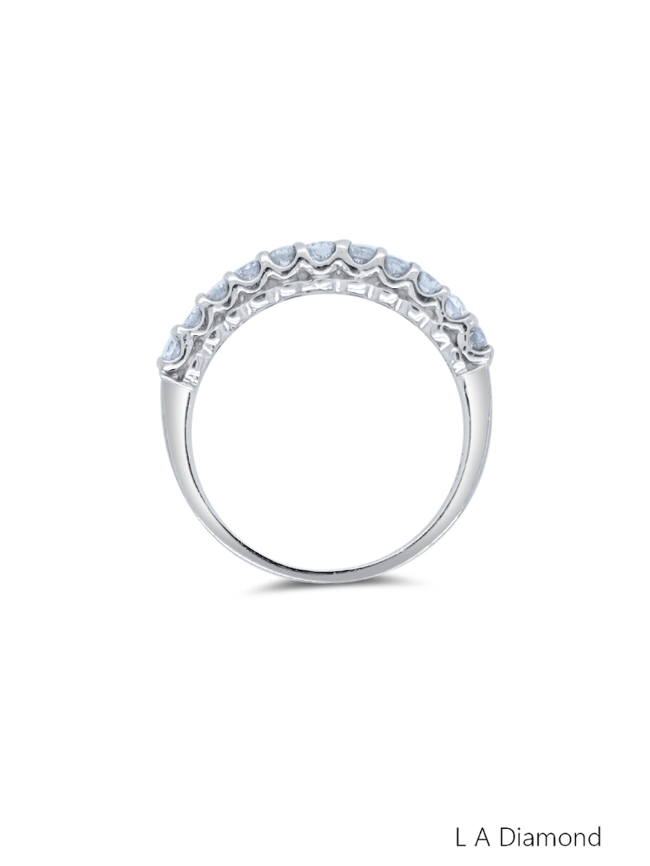 14K White Gold Diamond Round Cut Wedding Ring (0.75 ct)_ 14K White Gold Diamond Round Cut Wedding Ring (0.75 ct)_