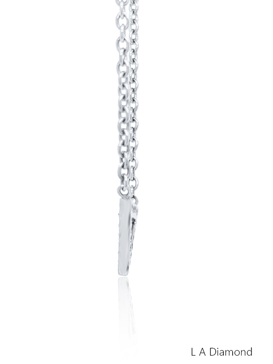 14K White Gold Diamond Round Necklace Pendant (18.00 ct) 14K White Gold Diamond Round Necklace Pendant (18.00 ct)