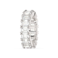 14K White Gold Emerald Cut Diamond Wedding Ring (7.75 ct)_ 14K White Gold Emerald Cut Diamond Wedding Ring (7.75 ct)_