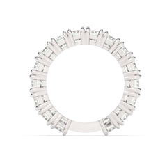 14K White Gold Emerald Cut Diamond Wedding Ring (7.75 ct)_ 14K White Gold Emerald Cut Diamond Wedding Ring (7.75 ct)_