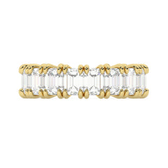 14K White Gold Emerald Cut Diamond Wedding Ring (7.75 ct)_ 14K White Gold Emerald Cut Diamond Wedding Ring (7.75 ct)_