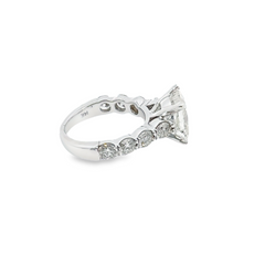14K White Gold Princess Cut Diamond Engagement Ring (3.54 ct) 14K White Gold Princess Cut Diamond Engagement Ring (3.54 ct)