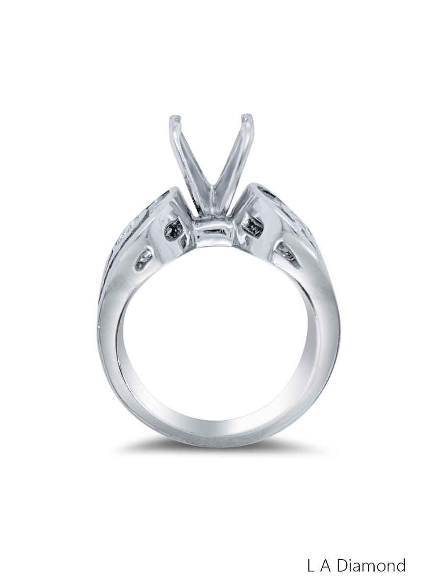 14K White Gold Princess Cut Semi-Mount Engagement Ring (2.29 ct) 14K White Gold Princess Cut Semi-Mount Engagement Ring (2.29 ct)