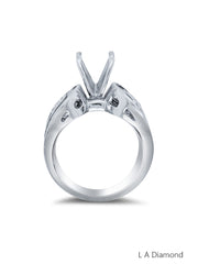 14K White Gold Princess Cut Semi-Mount Engagement Ring (2.29 ct) 14K White Gold Princess Cut Semi-Mount Engagement Ring (2.29 ct)