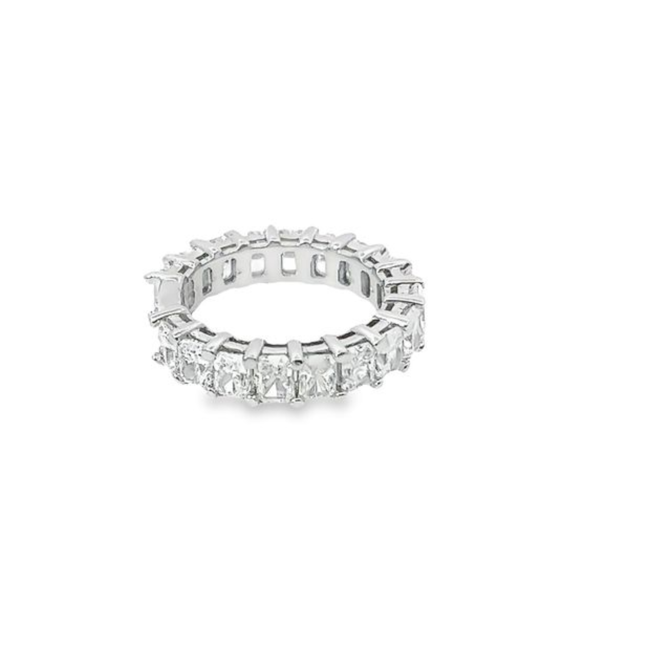 14K White Gold Radiant Cut Diamond Wedding Band (4.40 ct) 14K White Gold Radiant Cut Diamond Wedding Band (4.40 ct)