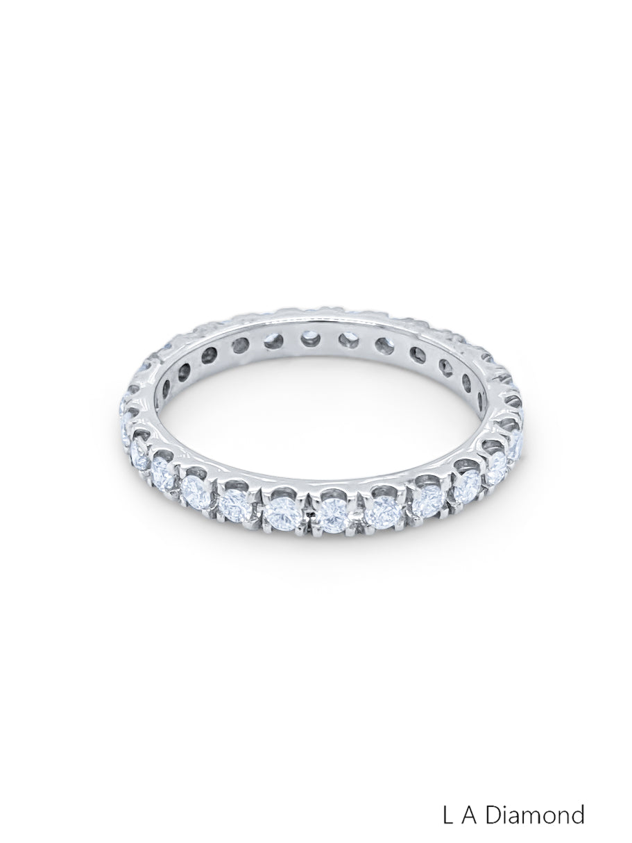 14K White Gold Round Diamond Eternity Band (0.75 ct) 14K White Gold Round Diamond Eternity Band (0.75 ct)