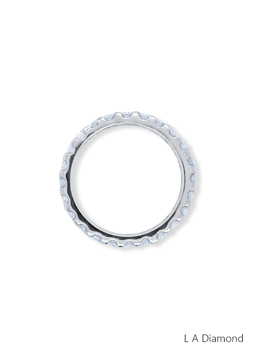 14K White Gold Round Diamond Eternity Wedding Ring (0.71 ct)_ 14K White Gold Round Diamond Eternity Wedding Ring (0.71 ct)_