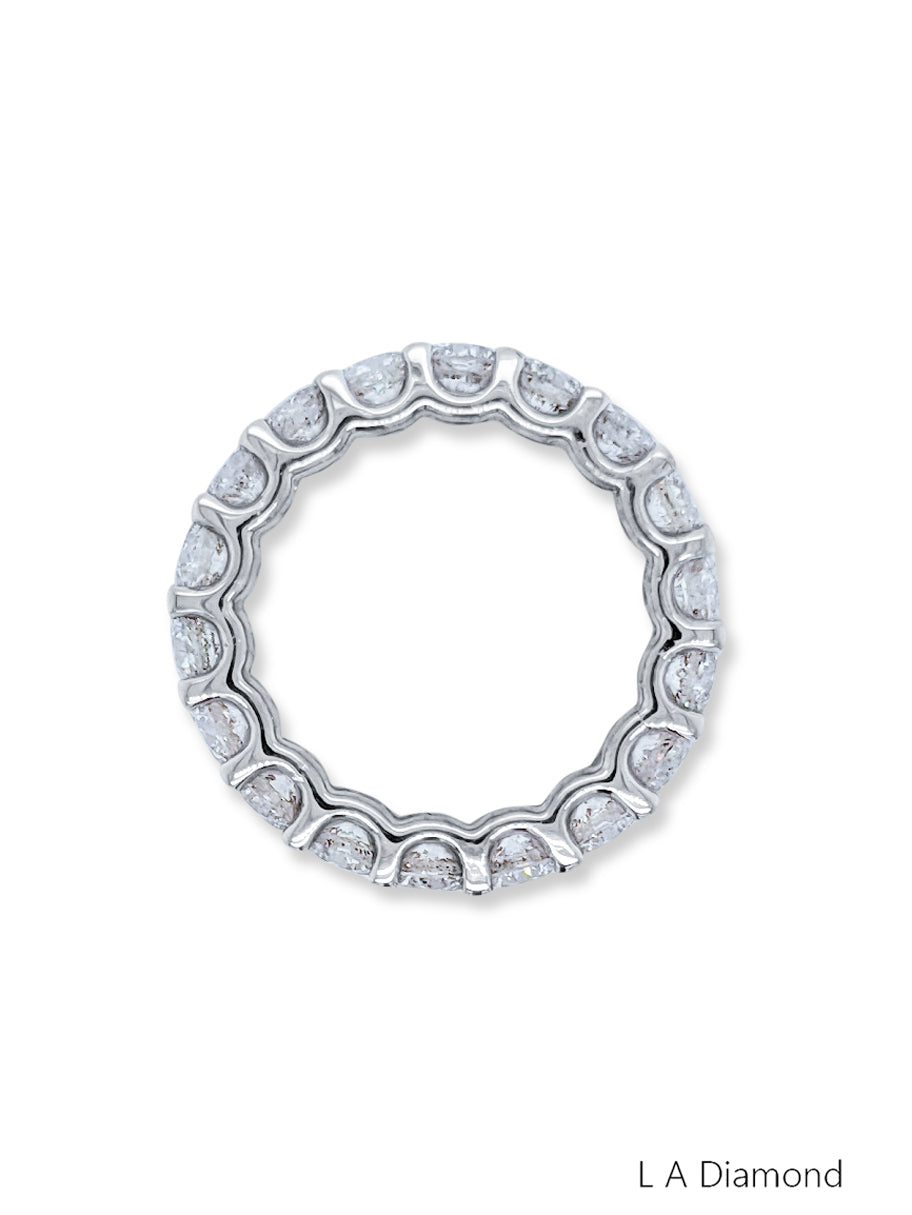 14K White Gold Round Diamond Wedding Band (4.75 ct)_ 14K White Gold Round Diamond Wedding Band (4.75 ct)_