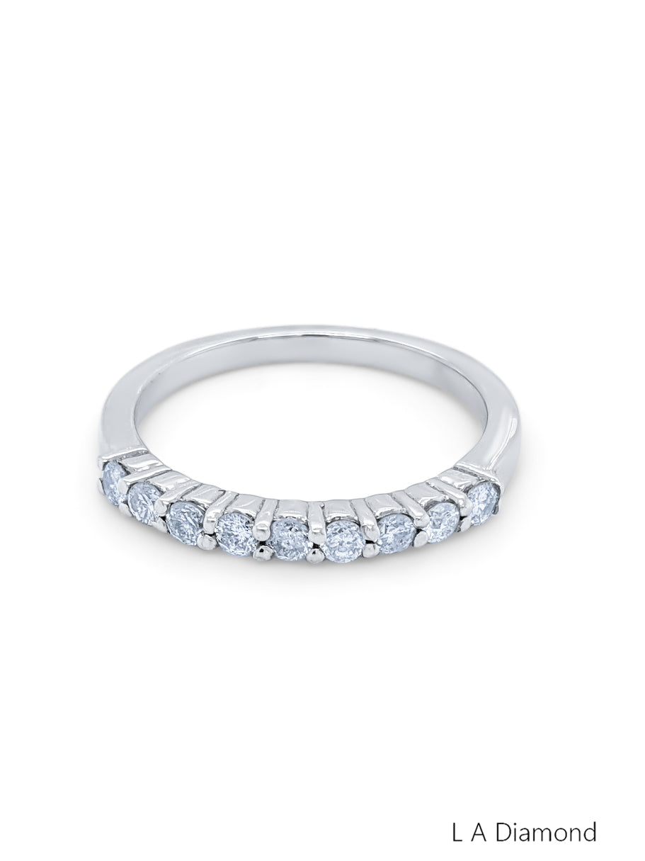 14K White Gold Round Diamond Wedding Ring (0.45 ct) 14K White Gold Round Diamond Wedding Ring (0.45 ct)
