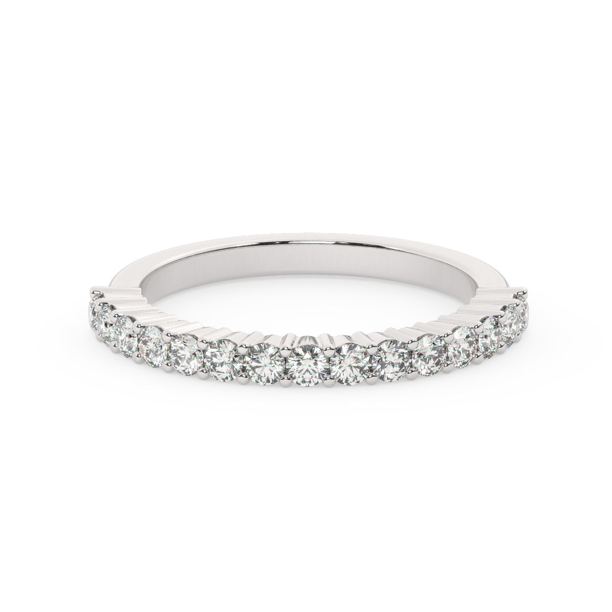 14k White Gold Round Diamond Wedding Ring (0.68 ct)_ 14k White Gold Round Diamond Wedding Ring (0.68 ct)_
